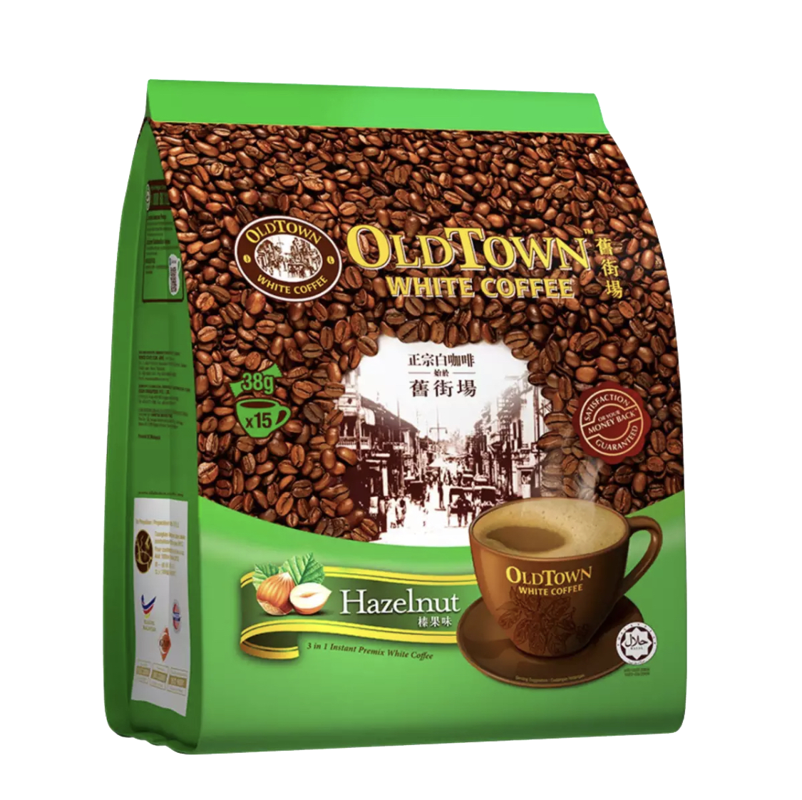 OLDTOWN White Coffee 3in1 Hazelnut (15'sx38g)